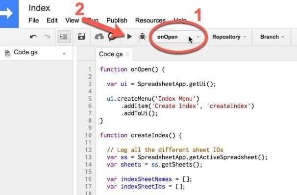 Hướng dẫn cách tạo trang chỉ mục siêu liên kết vào Goolge Sheets